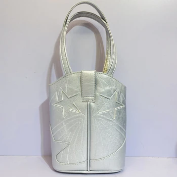 Ежедневни чанти за жени Луксозна дизайнерска чанта и портмонета 2023 Ново в PU бродиран геометричен модел дизайн малка чанта за рамо