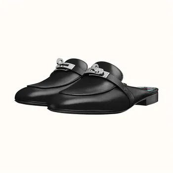 Дамски обувки на оферта Покрити обувки за пръсти Метални чехли за дизайн на копчета Летни ниски токчета Sandale Zapatos Femeninos Sandalias Mujer