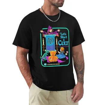 памучни тениски черни мъже Let's Plat Start a Vintage Cult T-Shirt tees kawaii clothes mens t shirts pack graphic t shirts