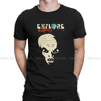 Alien UFO Man TShirt Explore Earth Individuality T Shirt 100% Cotton Original Streetwear Hipster